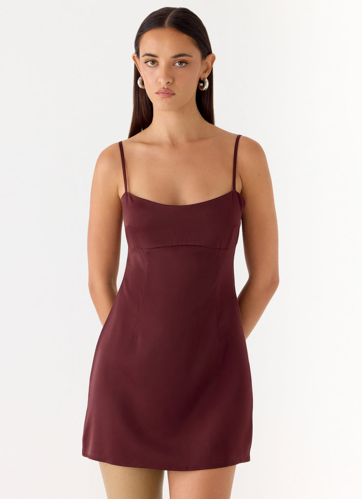 Clementine Mini Dress - Merlot