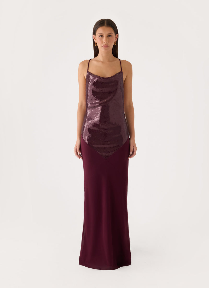 Cleodora Maxi Dress - Plum