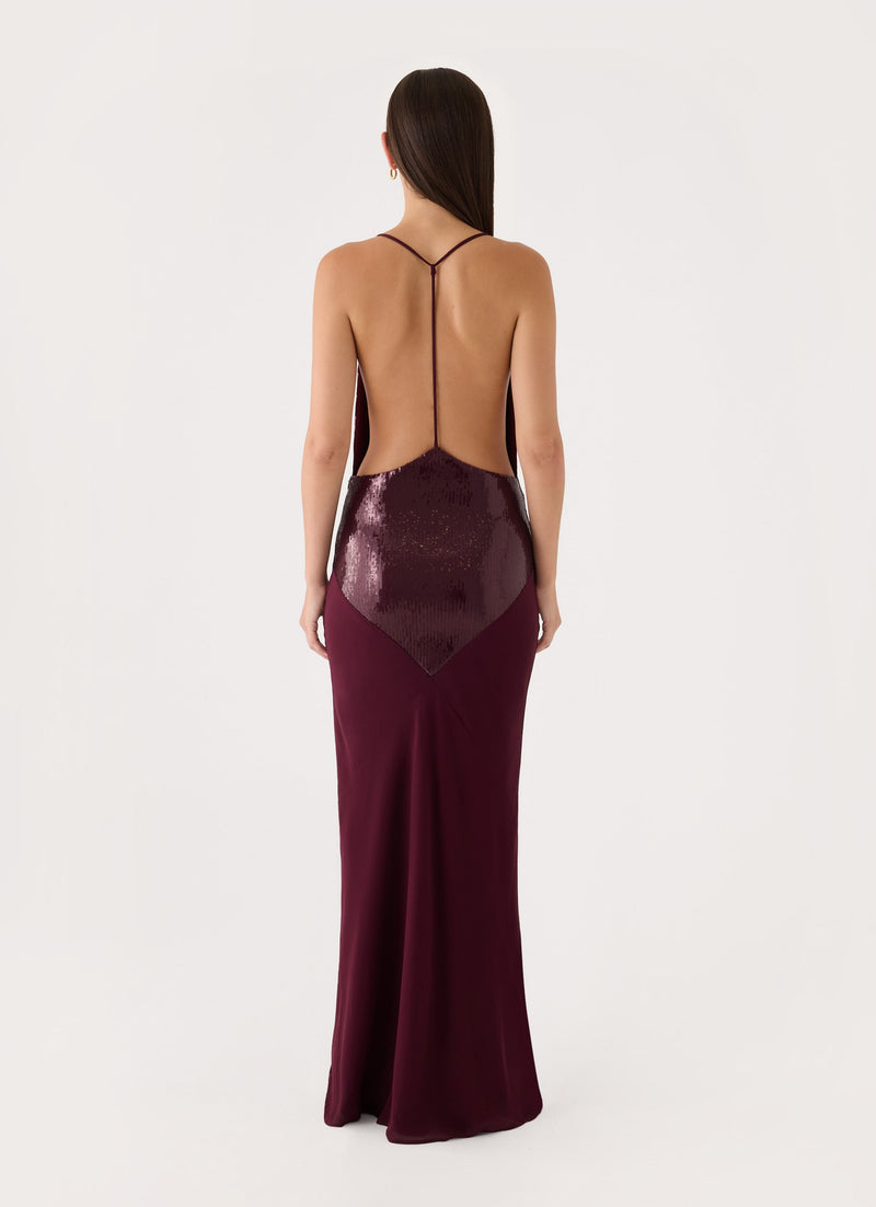 Cleodora Maxi Dress - Plum