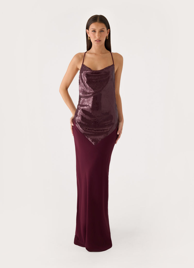 Cleodora Maxi Dress - Plum