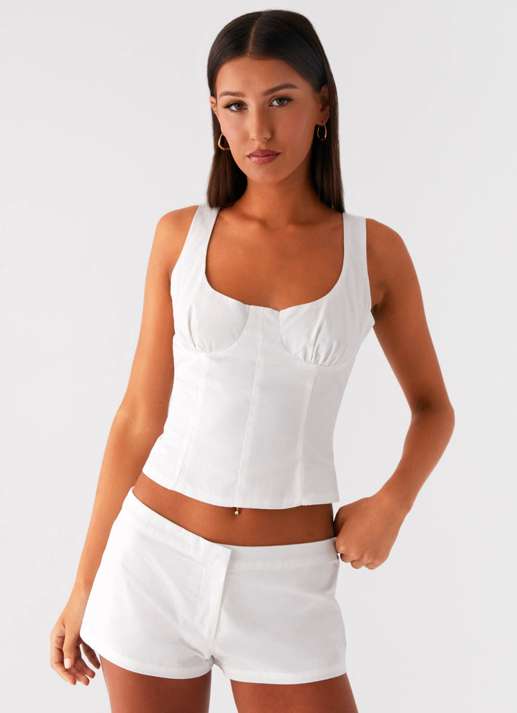 Coastline Mini Shorts - White