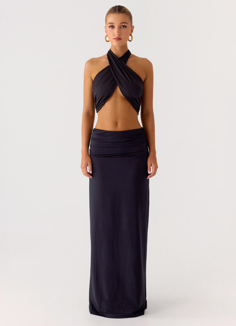 Coletta Wrap Top - Black