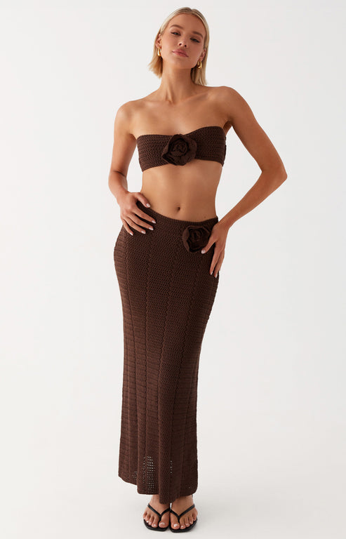 Lindsey Brown Mykonos Black and Rose Blush Maxi Dress