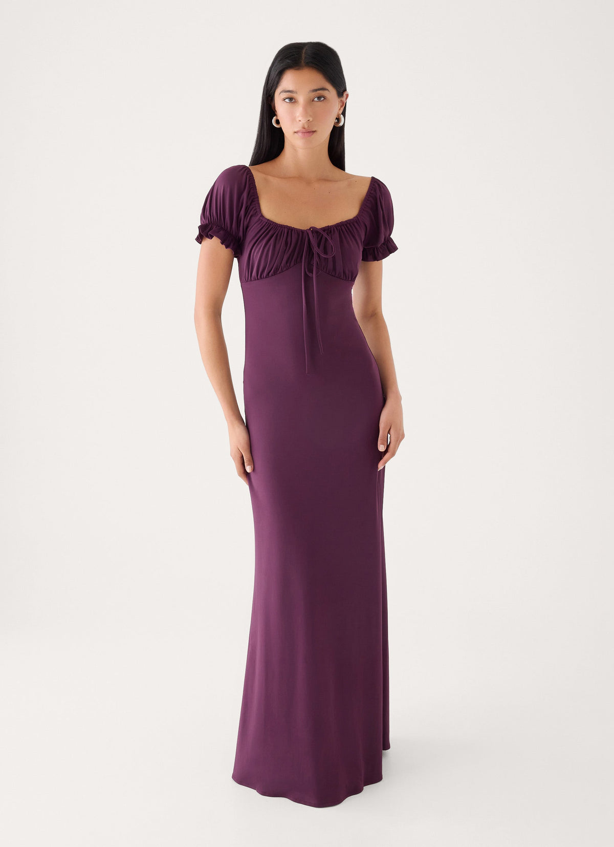 Dahli Jersey Maxi Dress - Eggplant