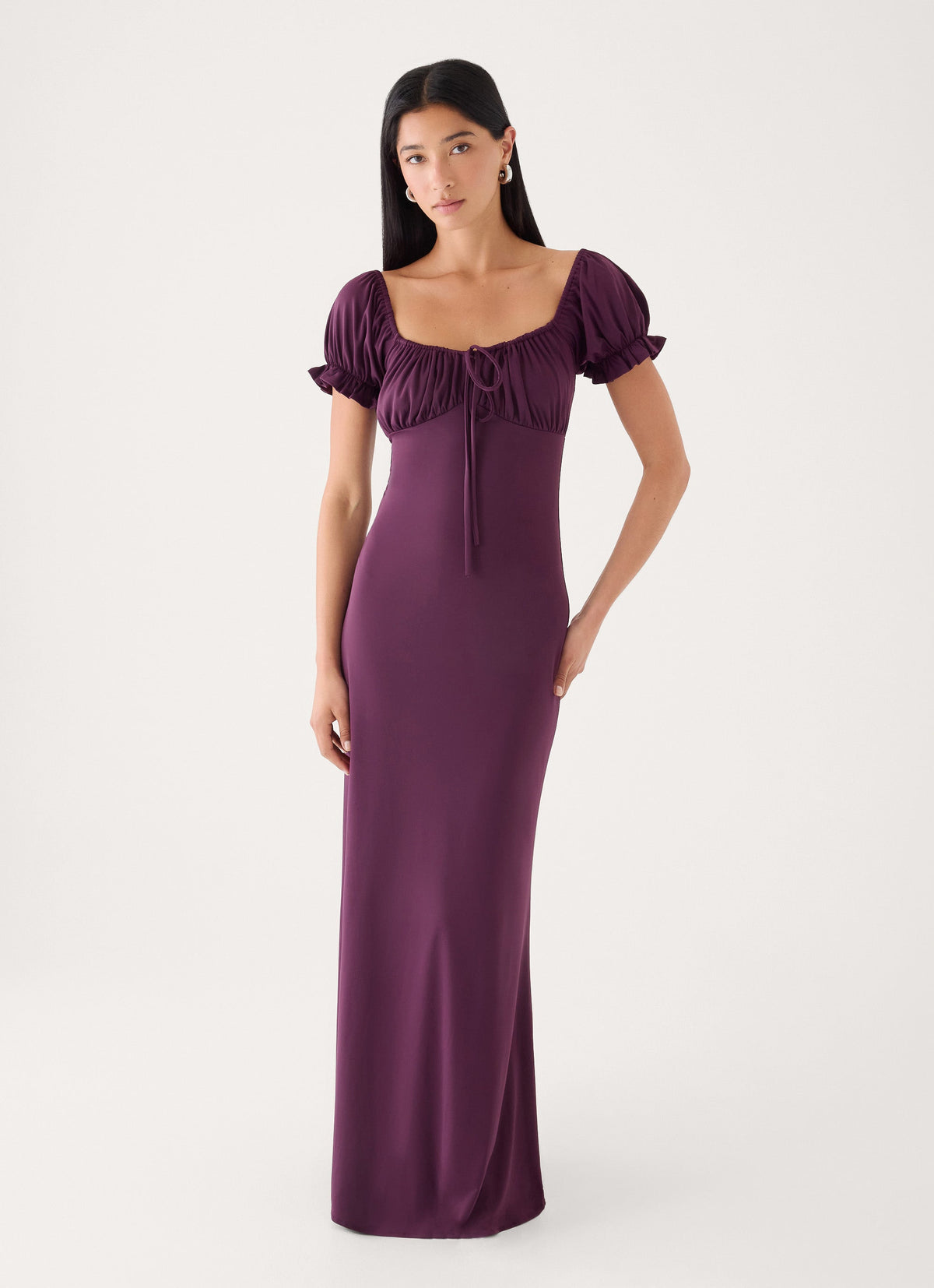 Dahli Jersey Maxi Dress - Eggplant