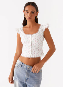 Danna Top - White Floral