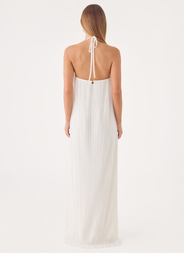Danni Halter Maxi Dress - White