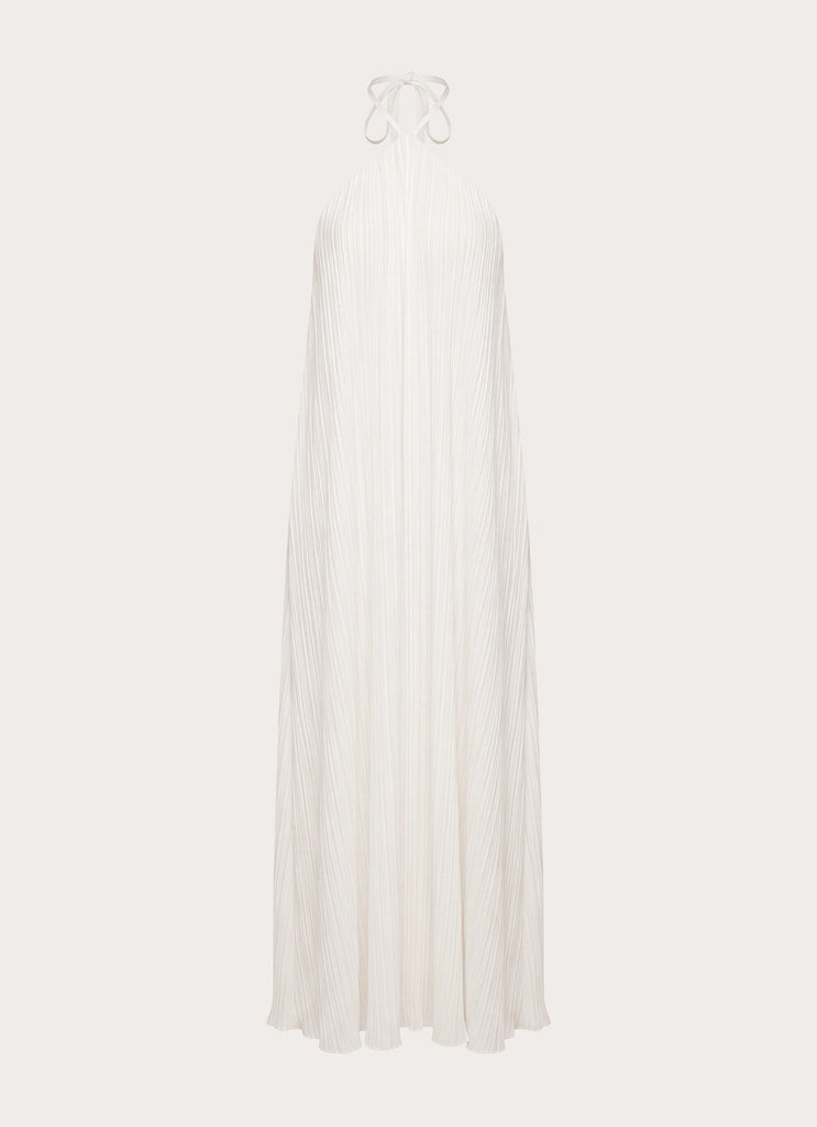 Danni Halter Maxi Dress - White