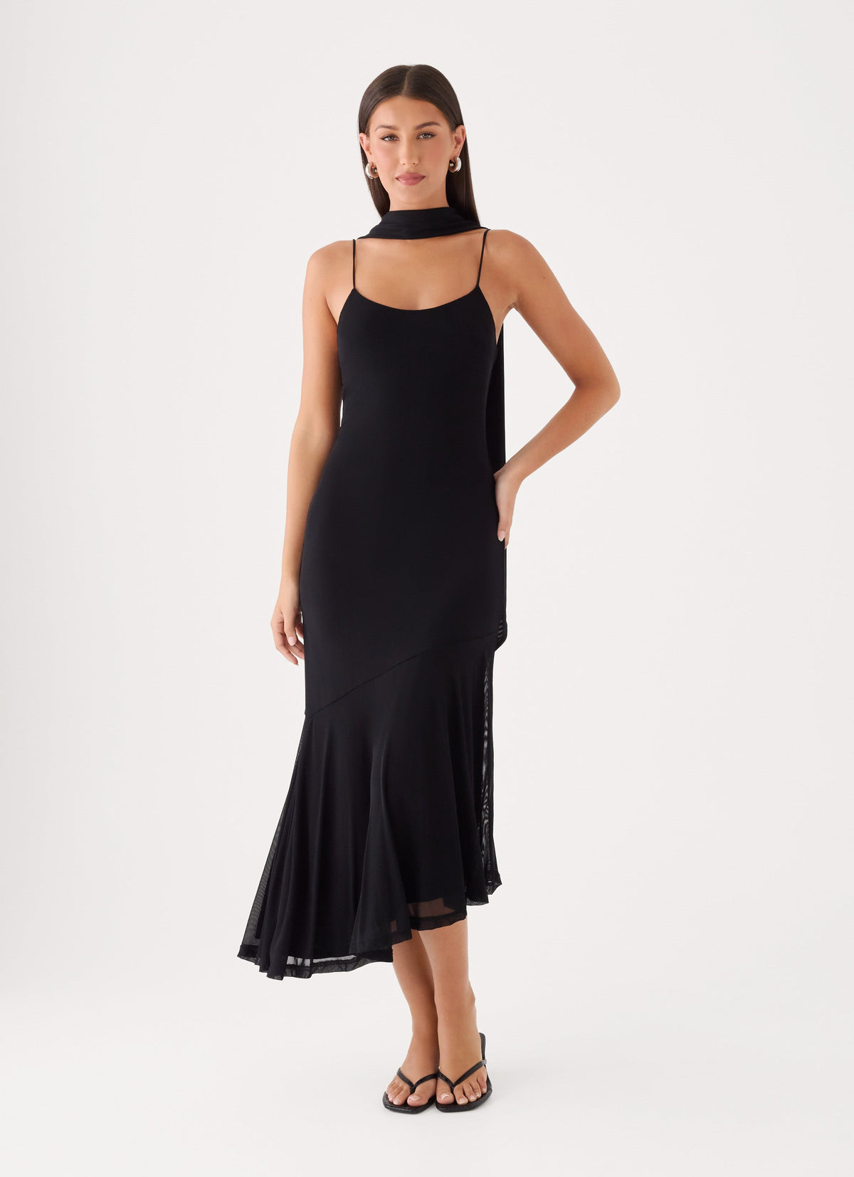 Demitra Midi Dress - Black