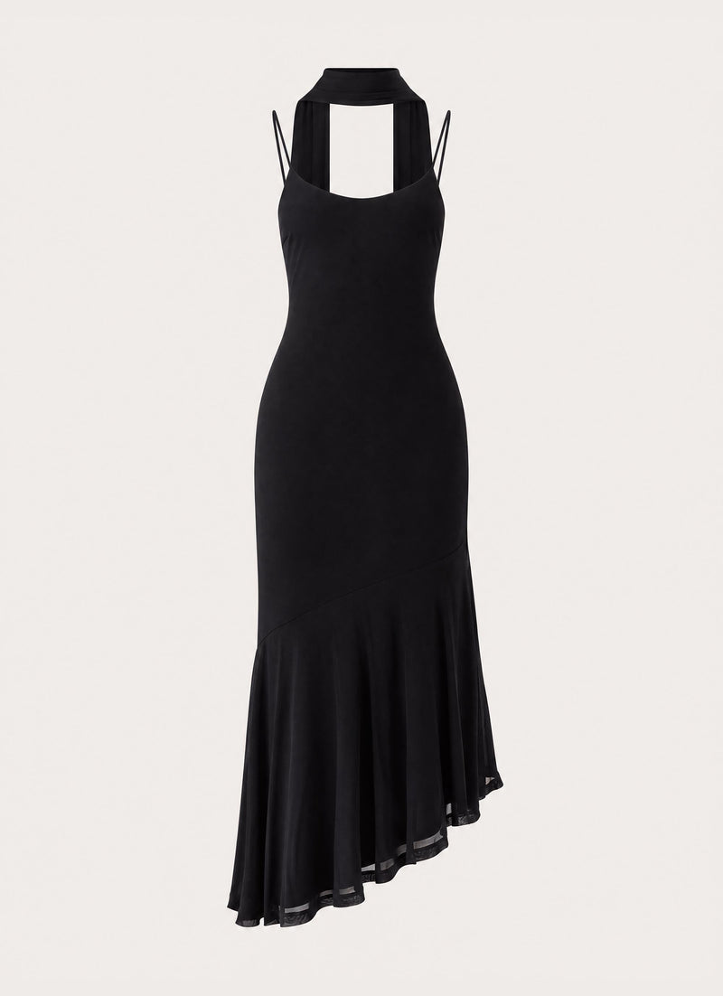 Demitra Midi Dress - Black