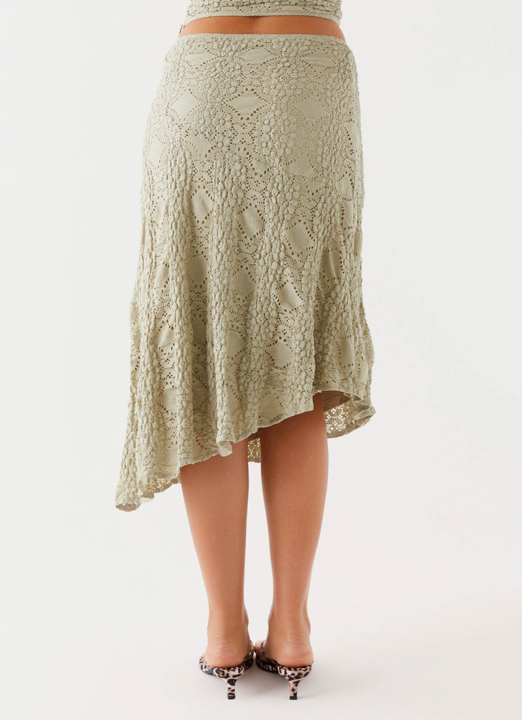 Diamond Sky Midi Skirt - Sage