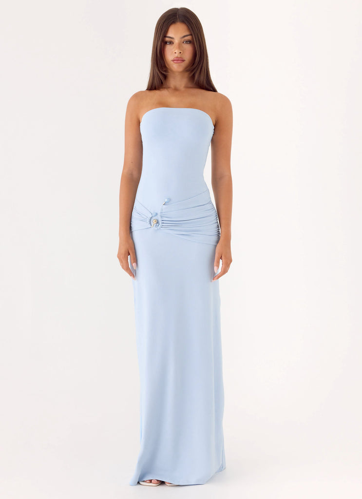 Dimmi Strapless Maxi Dress - Blue