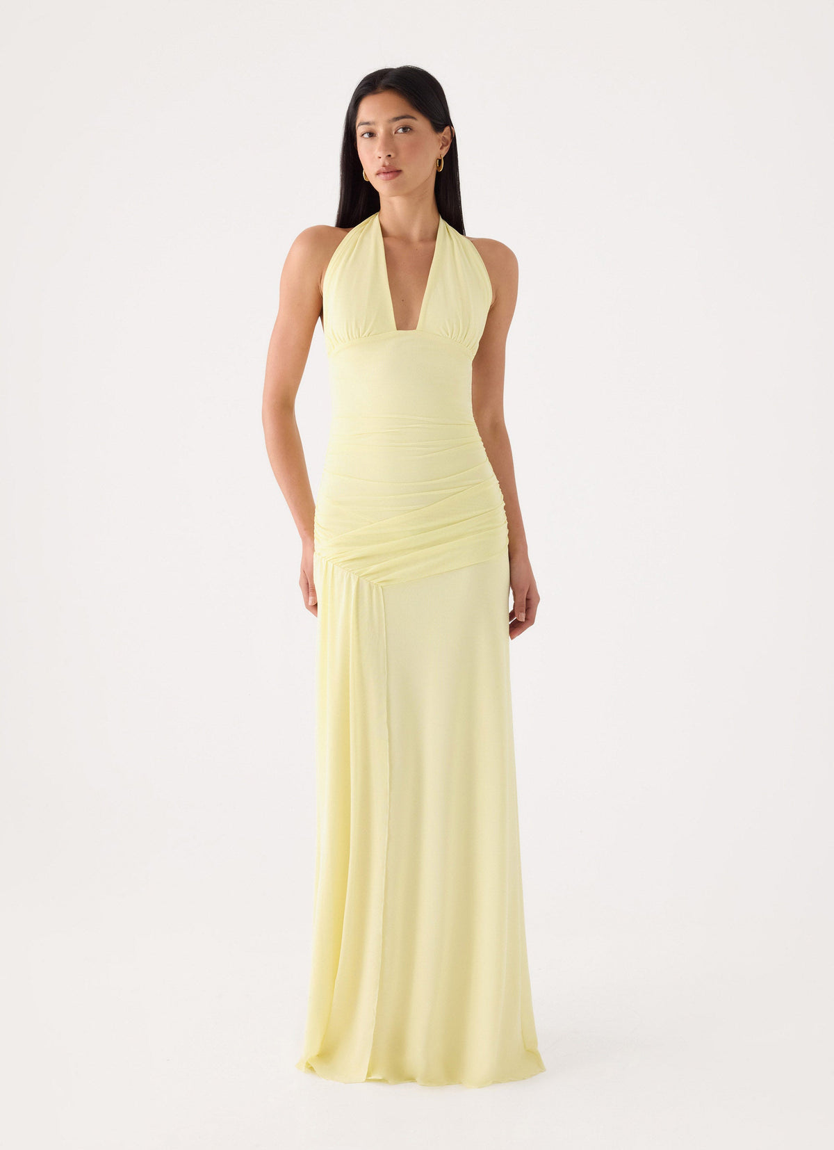 Dinah Halter Maxi Dress - Yellow