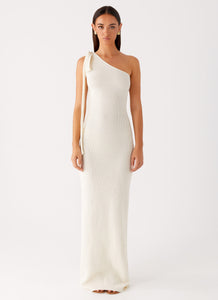 Easton Knit Maxi Dress White 1 Peppermayo