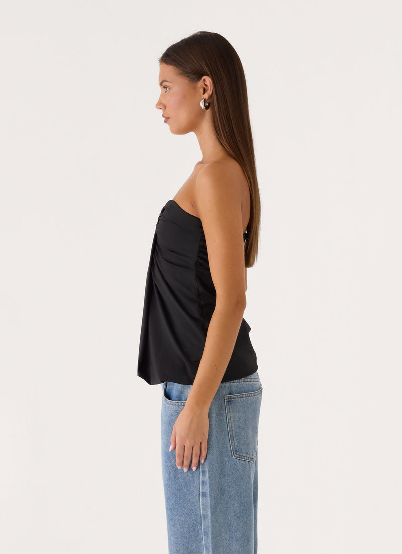 Elindra Strapless Top - Black