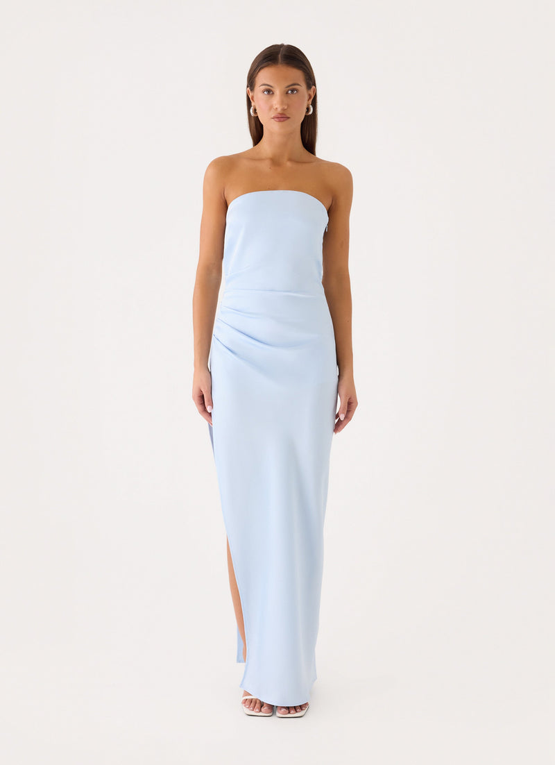 Eluna Strapless Maxi Dress - Blue