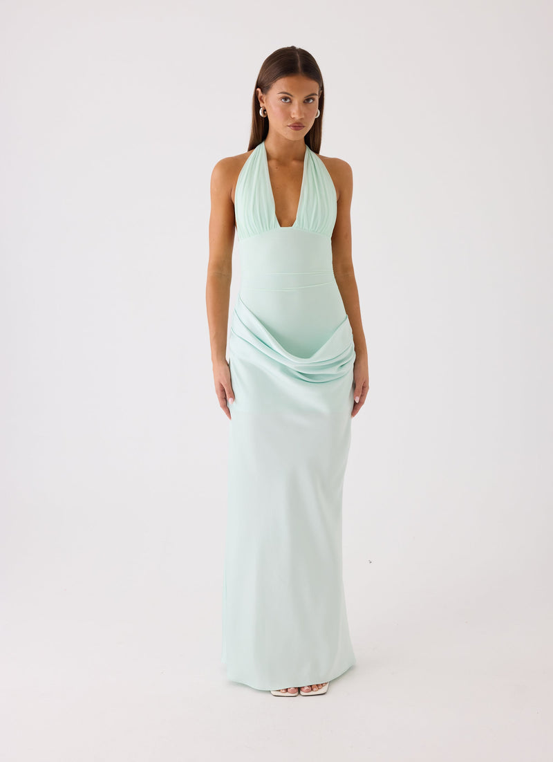 Emaretta Halter Maxi Dress - Mint