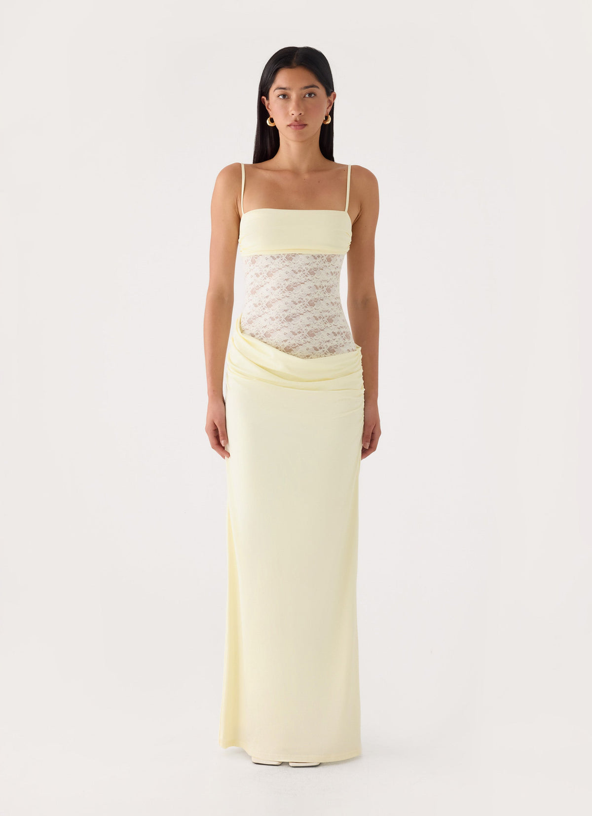 Emesy Lace Maxi Dress - Yellow