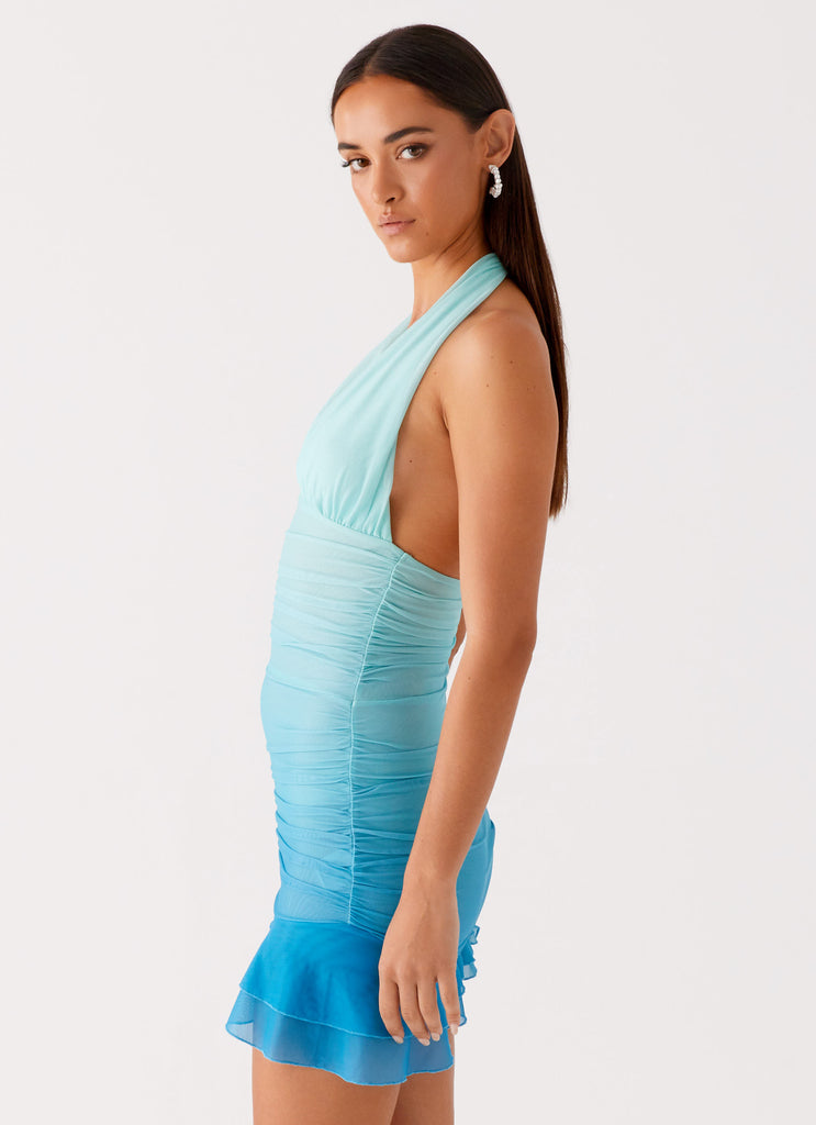 Emilio Halterneck Maxi Dress Blue Gradient 2 Peppermayo