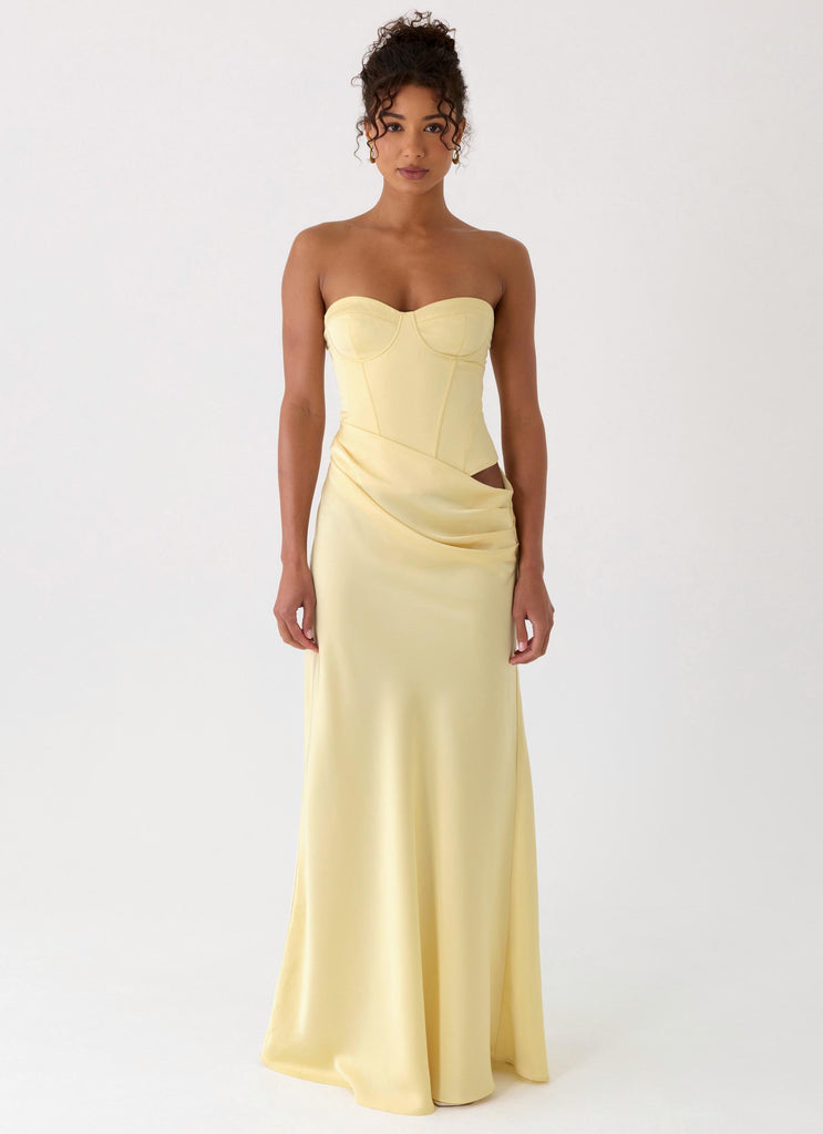 Emory Corset Maxi Dress - Yellow