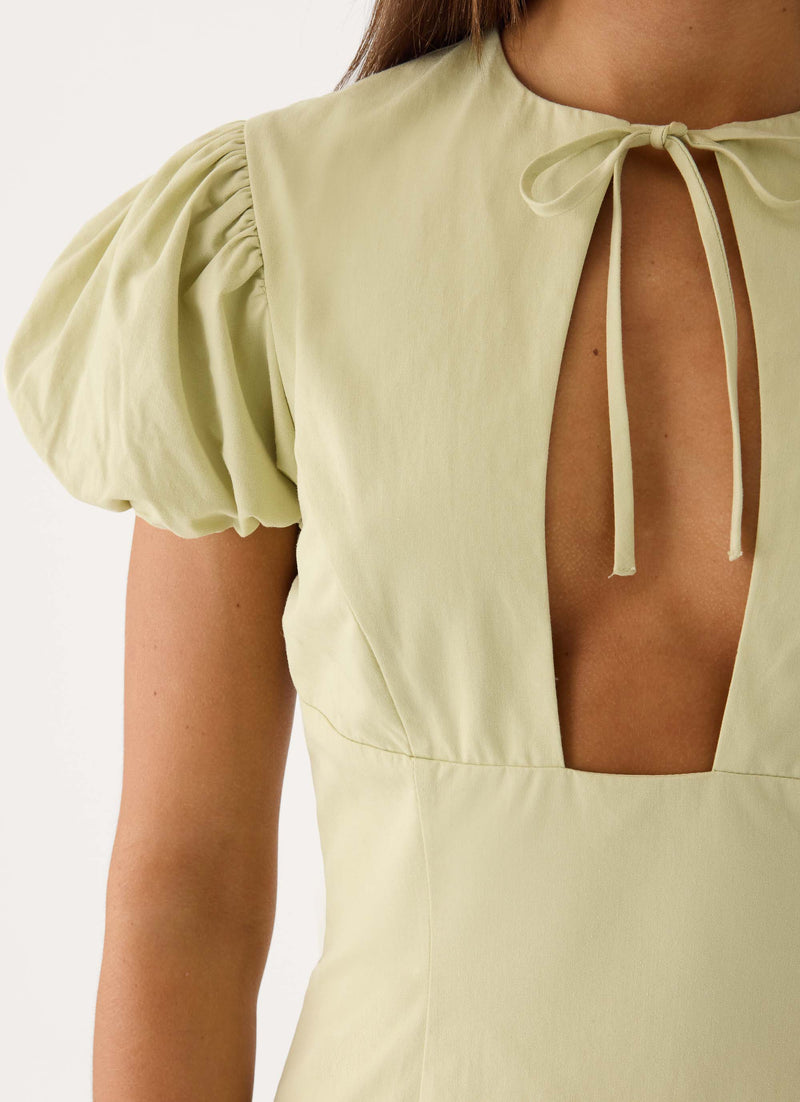 Fiora Mini Dress - Soft Lime