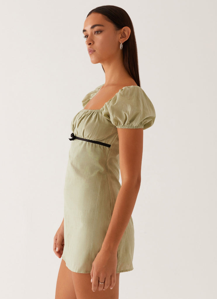 Fran Mini Dress - Pastel Green