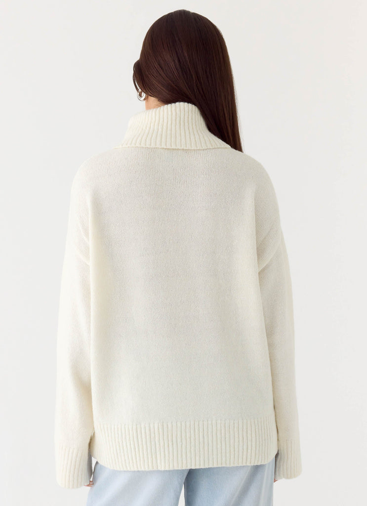 Gabrielle Knit Sweater - Ivory Cream