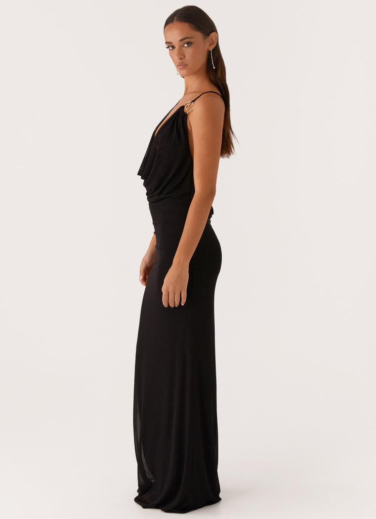 Game Player Maxi Dress - Black