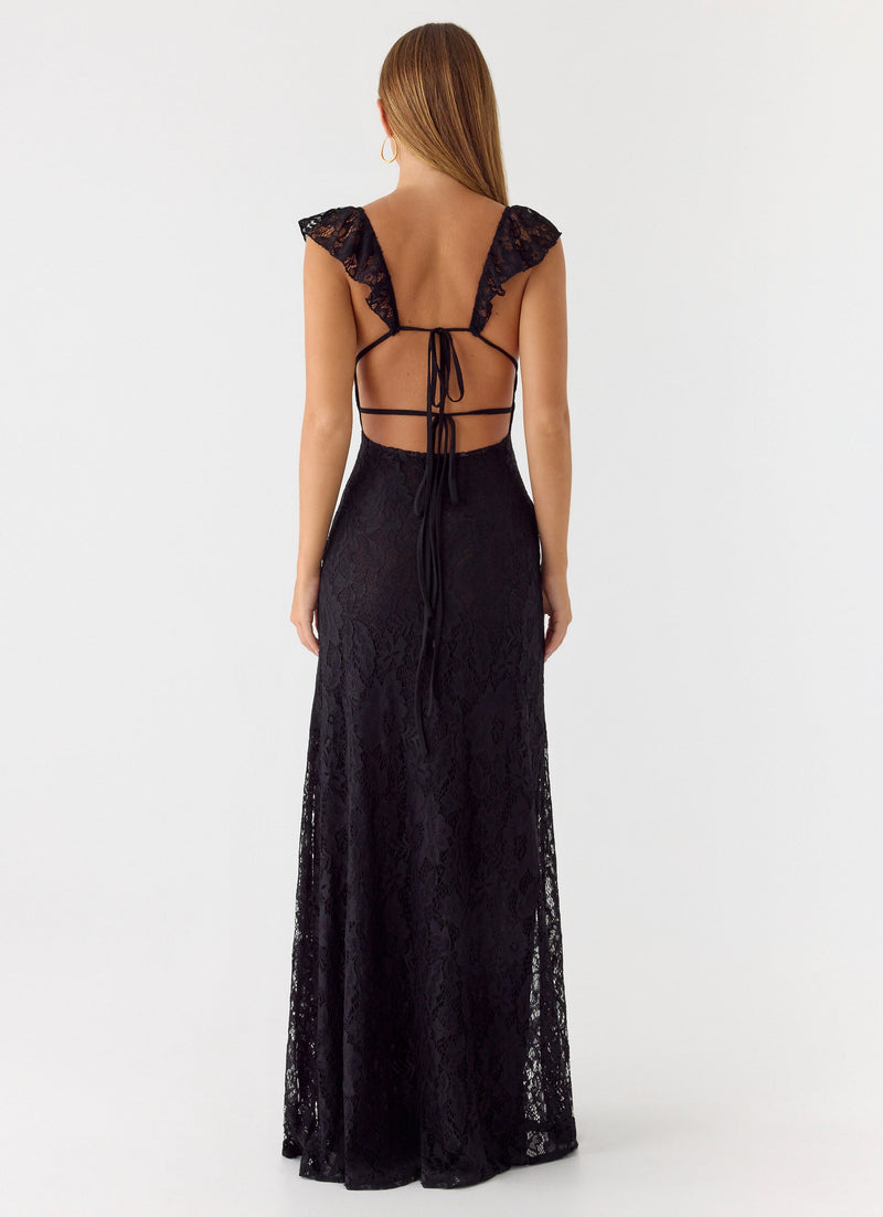 Giulia Lace Maxi Dress - Black