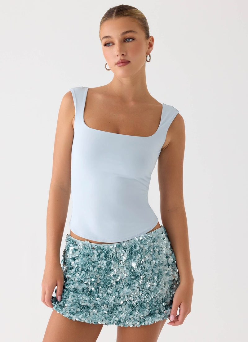 Guessing Games Top - Misty Blue