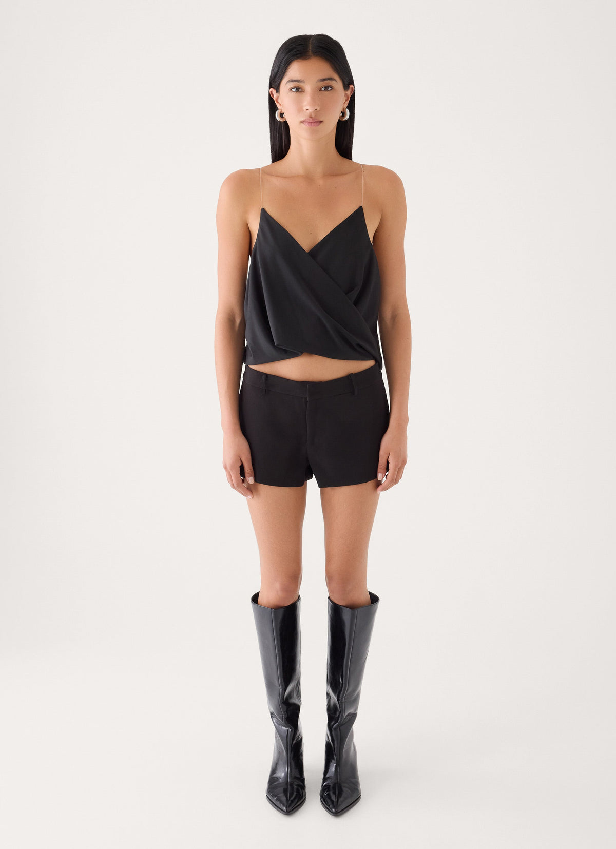 Harlow Invisible Strap Top - Black