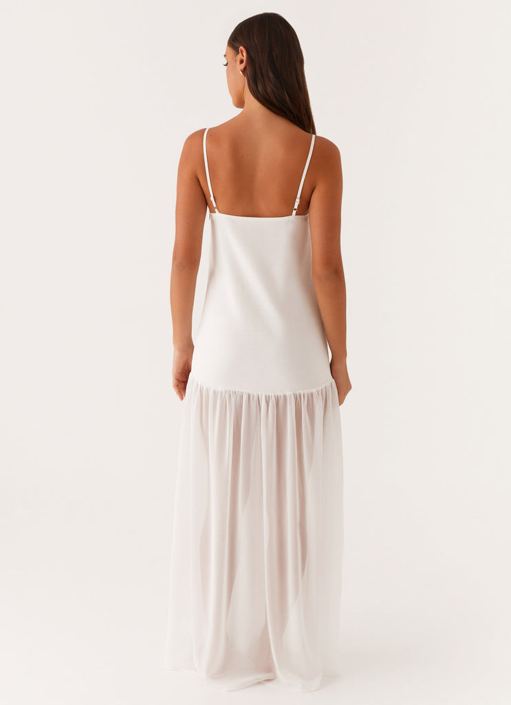 Heavenly Linen Maxi Dress - White