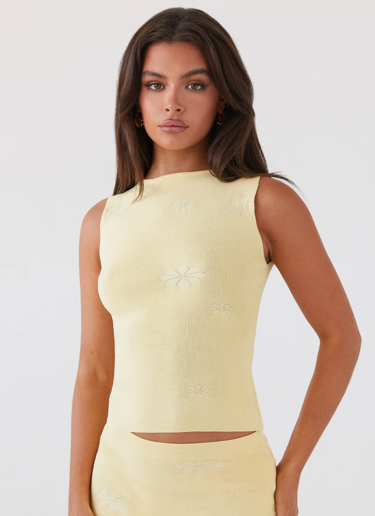 Holly Knit Tank - Lemon