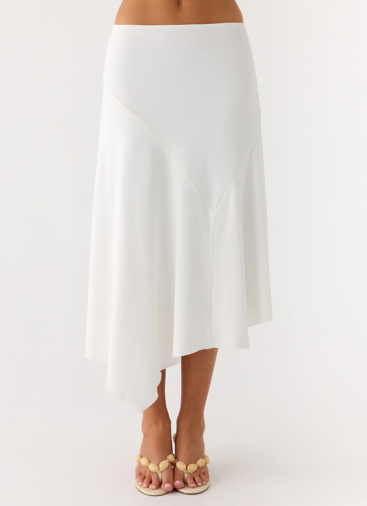 Ignite It Midi Skirt - White