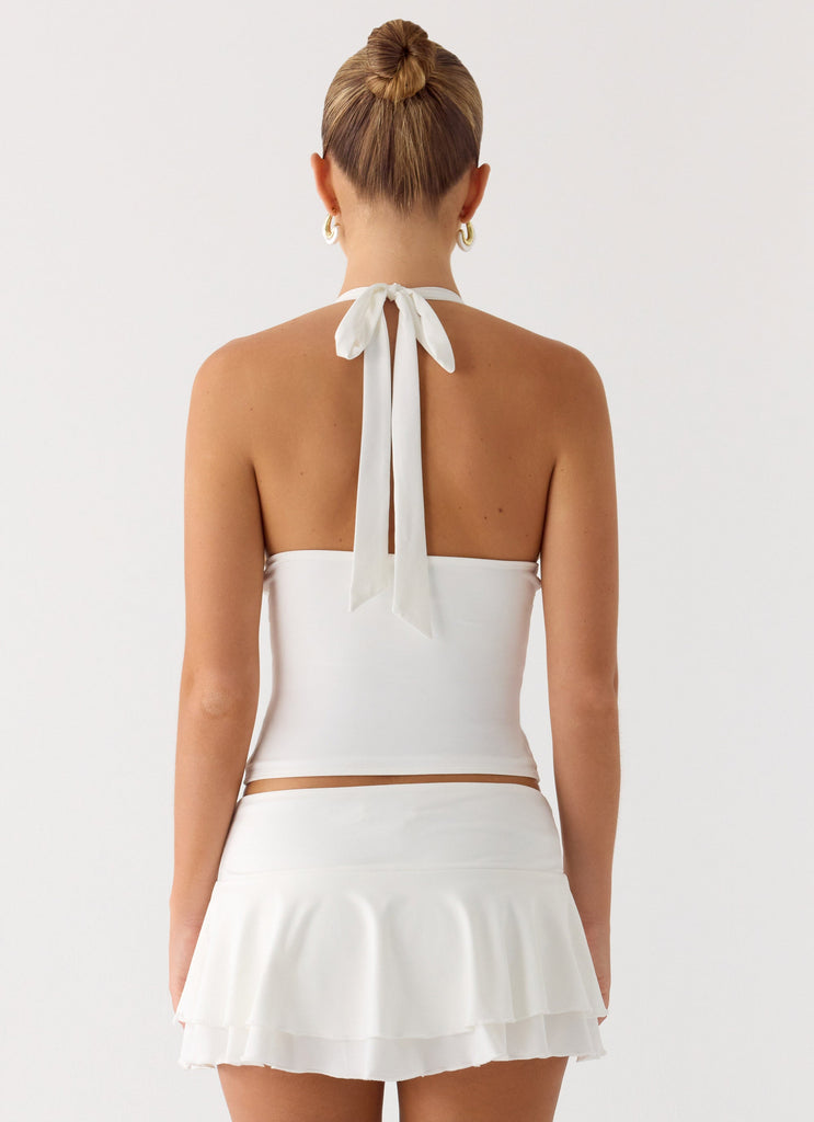 Illuminate Halter Top - White