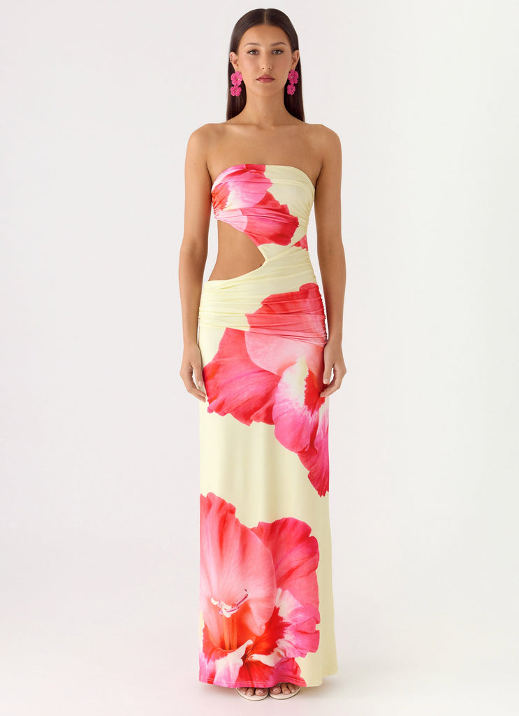 In The Rhythm Maxi Dress - Yellow Floral Spritz