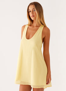 Industry Mini Dress - Pastel Yellow