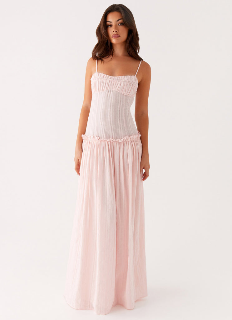 Jacinda Drop Waist Maxi Dress - Pink