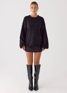 Jack Oversized Knit Sweater - Black