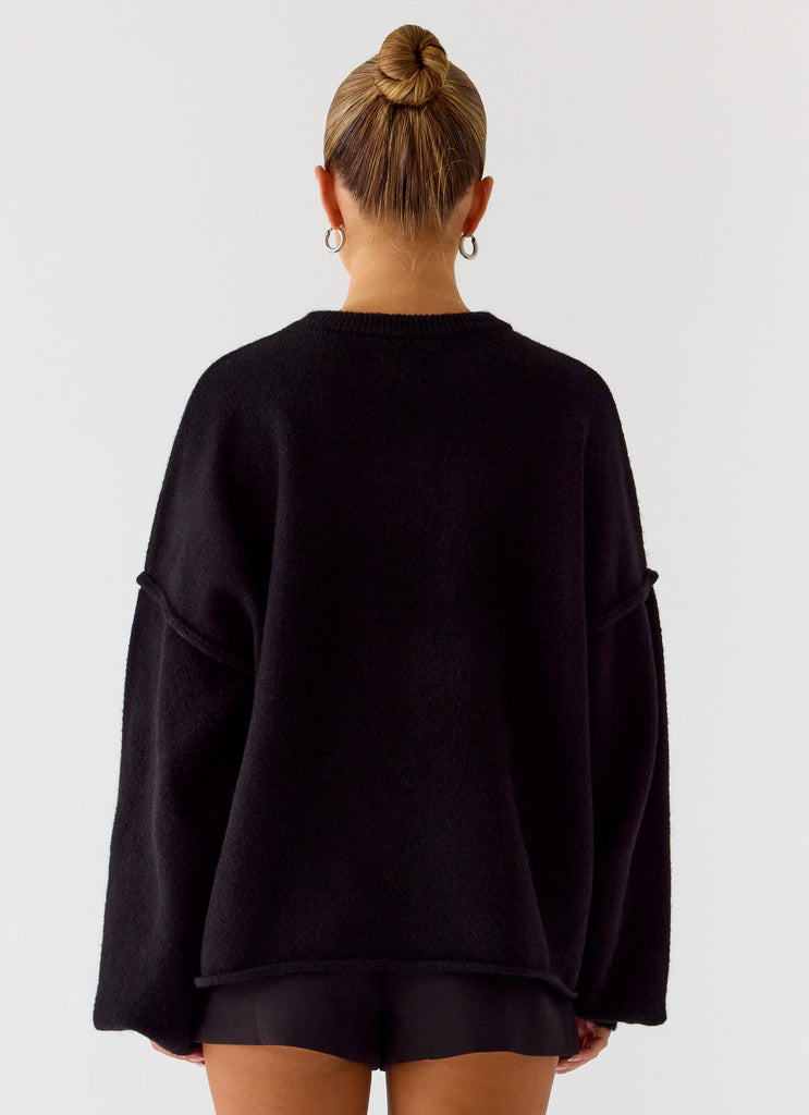 Jack Oversized Knit Sweater - Black