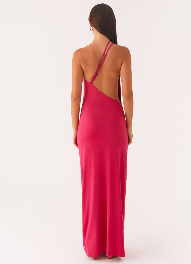 Jayla One Shoulder Maxi Dress - Fuchsia