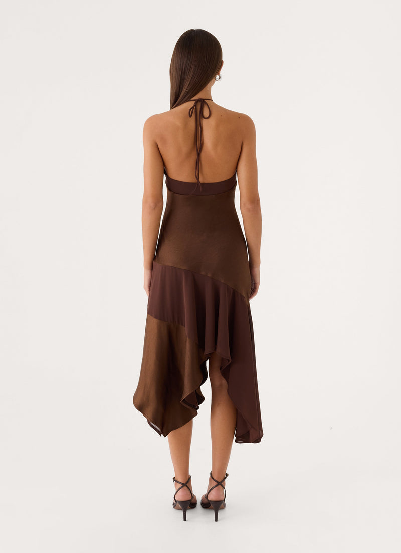 Jinli Midi Dress - Chocolate