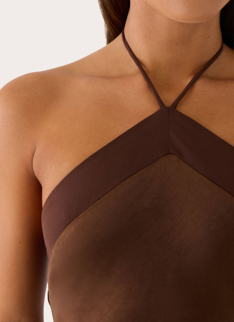 Jinli Midi Dress - Chocolate