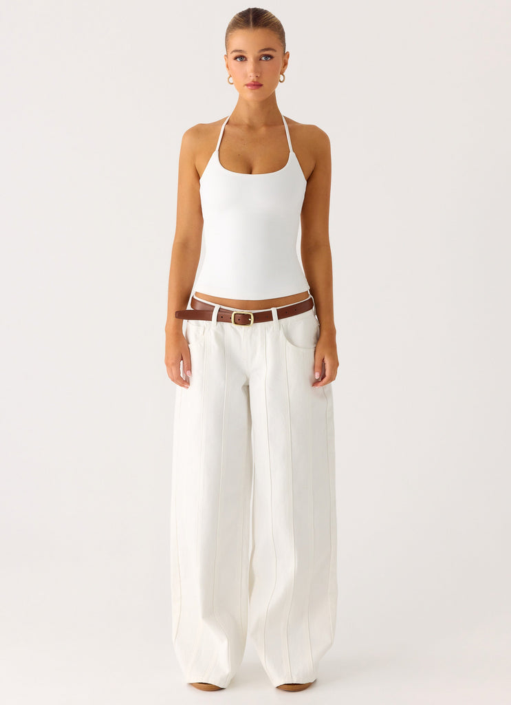 Johnny Low Rise Wide Leg Jeans - White – Peppermayo UK