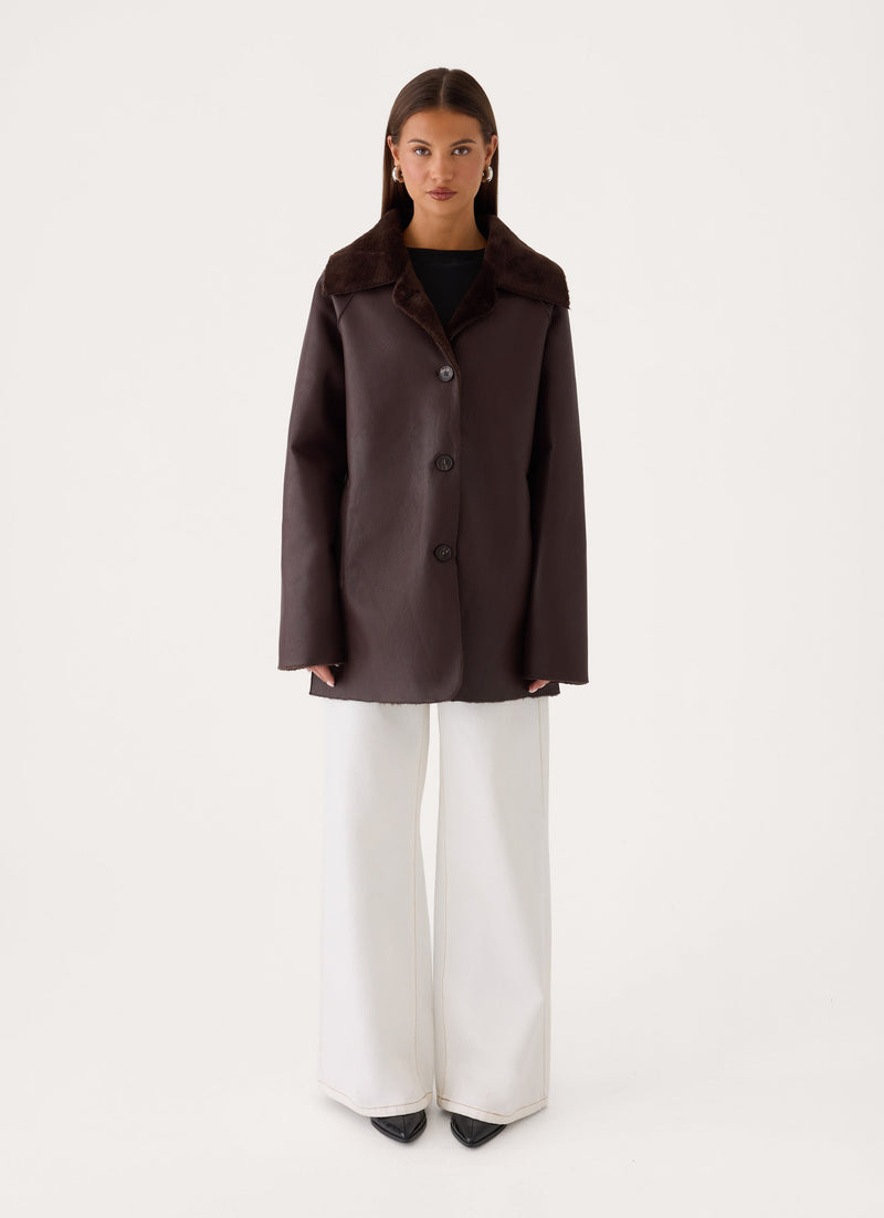 Kaelyn Reversible Jacket - Dark Chocolate
