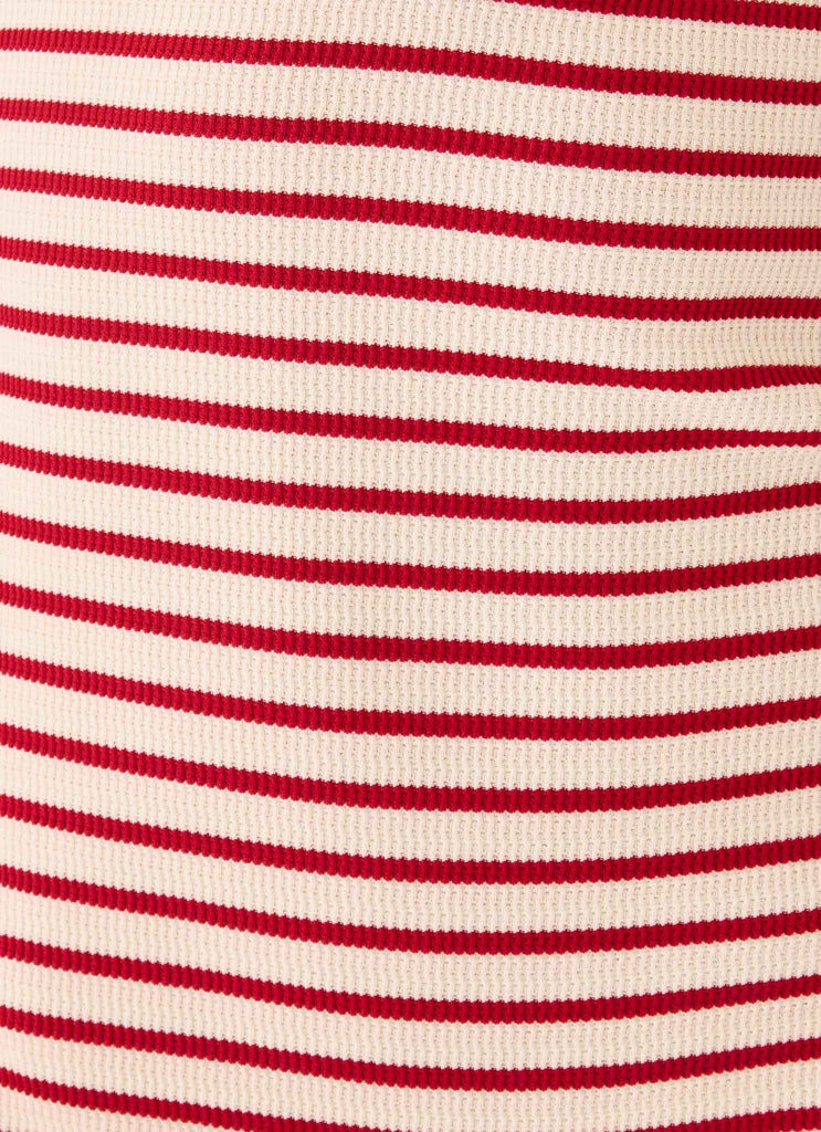 Kairah Playsuit - Red/White Stripe