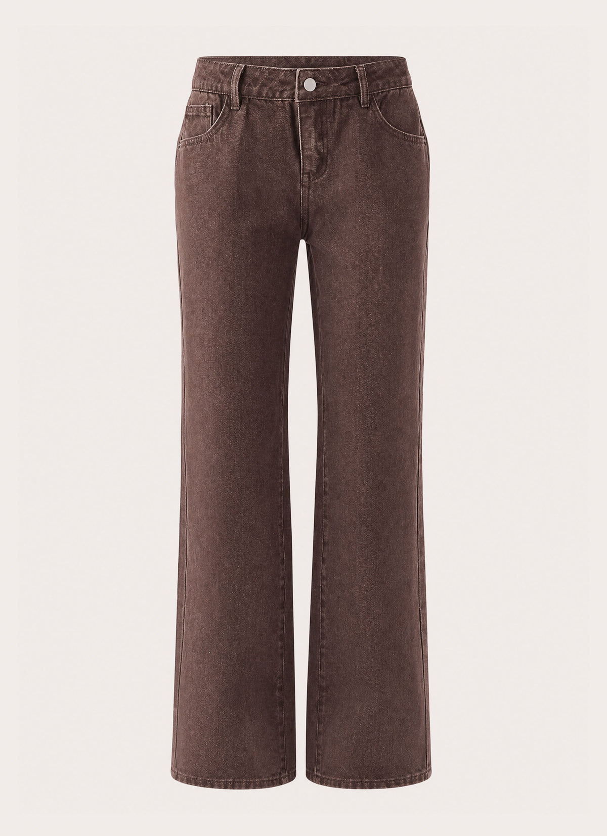 Karinta Straight Leg Denim Jeans - Chocolate