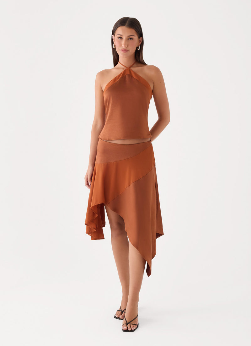 Klose Midi Skirt - Rust