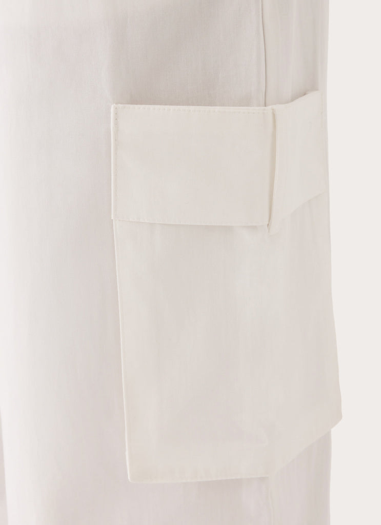 Kynzi Cargo Pants - White