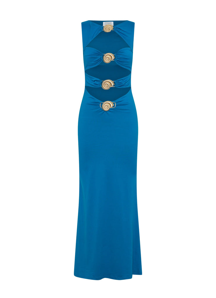 Lagoon Cut Out Maxi Dress - Royal Blue